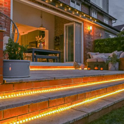 Patio step lighting